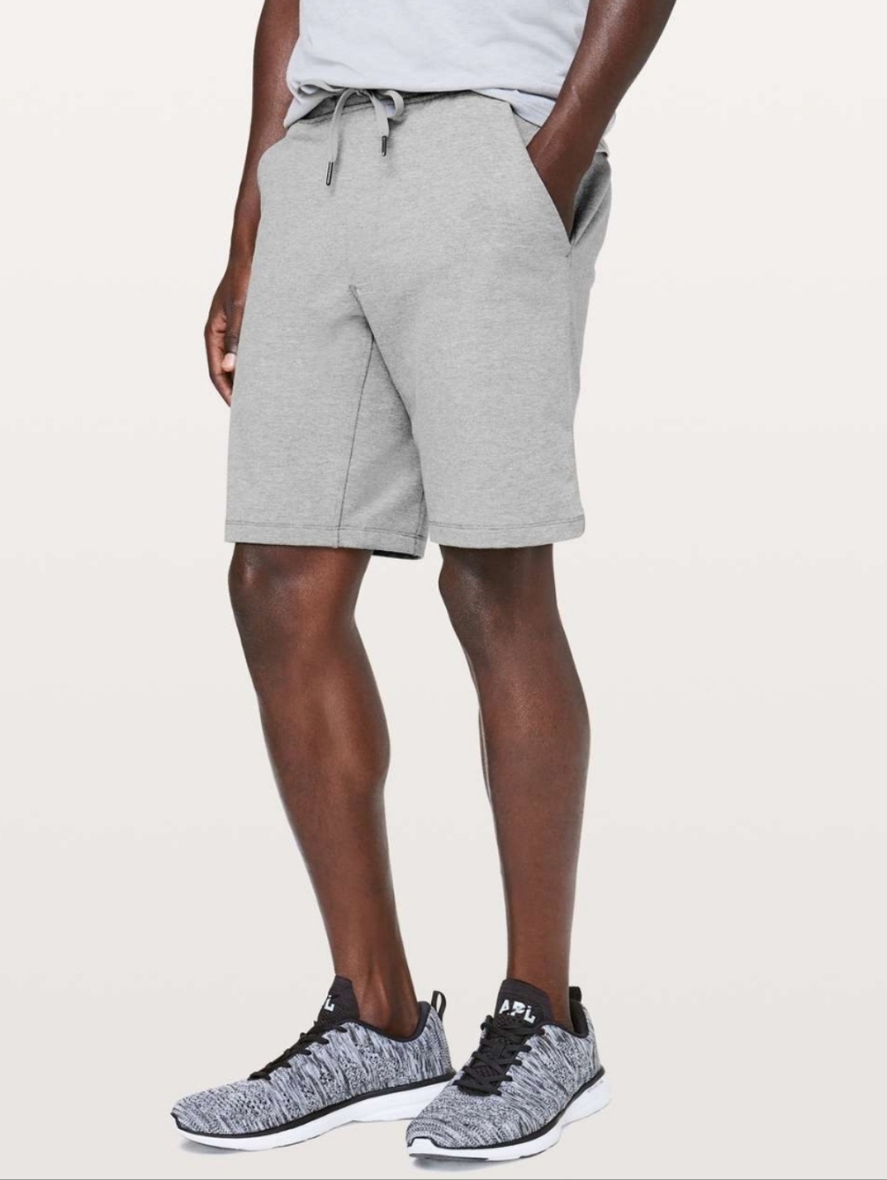Lululemon City Sweat Short Heathered Grey Sz Large
